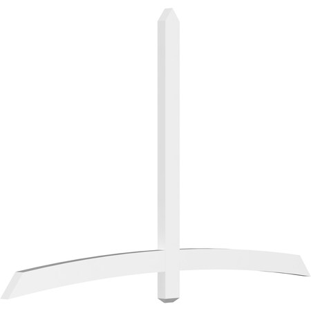 Ekena Millwork Bellingham Architectural Grade PVC Gable Bracket, 84"W x 52 1/2"H x 2"D x 4"F, 15/12 Pitch GBP084X53X0204BEL00